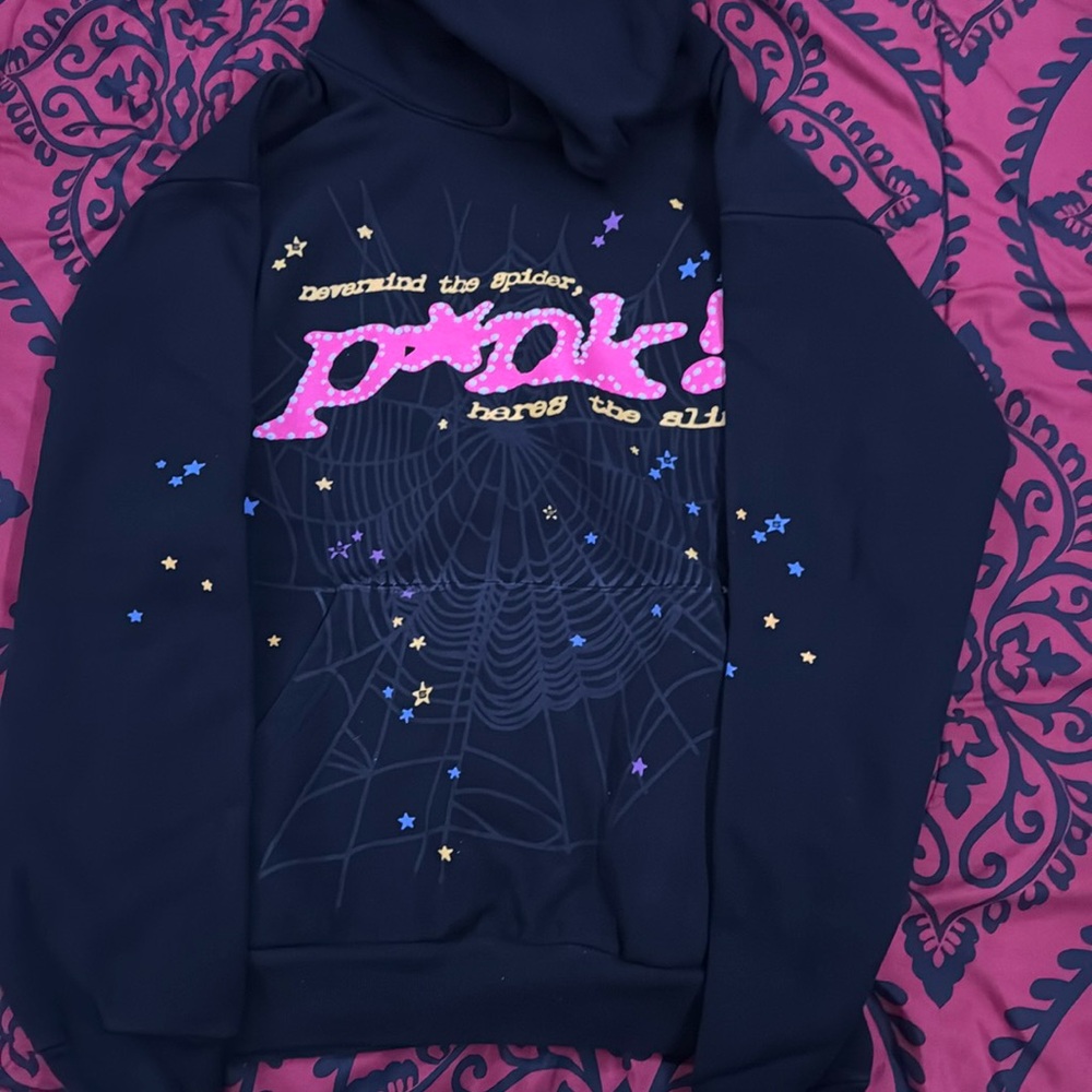 Black and pink Sp5der hoodie Season 1